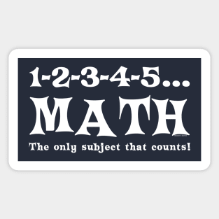 White Math Counts Sticker